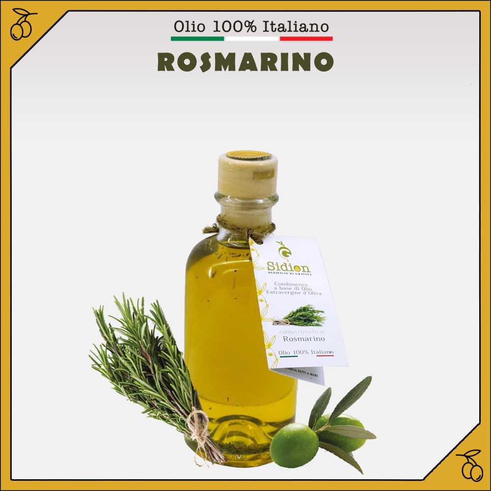Olio aromatizzato al Rosmarino
bottiglia da 200 ml

